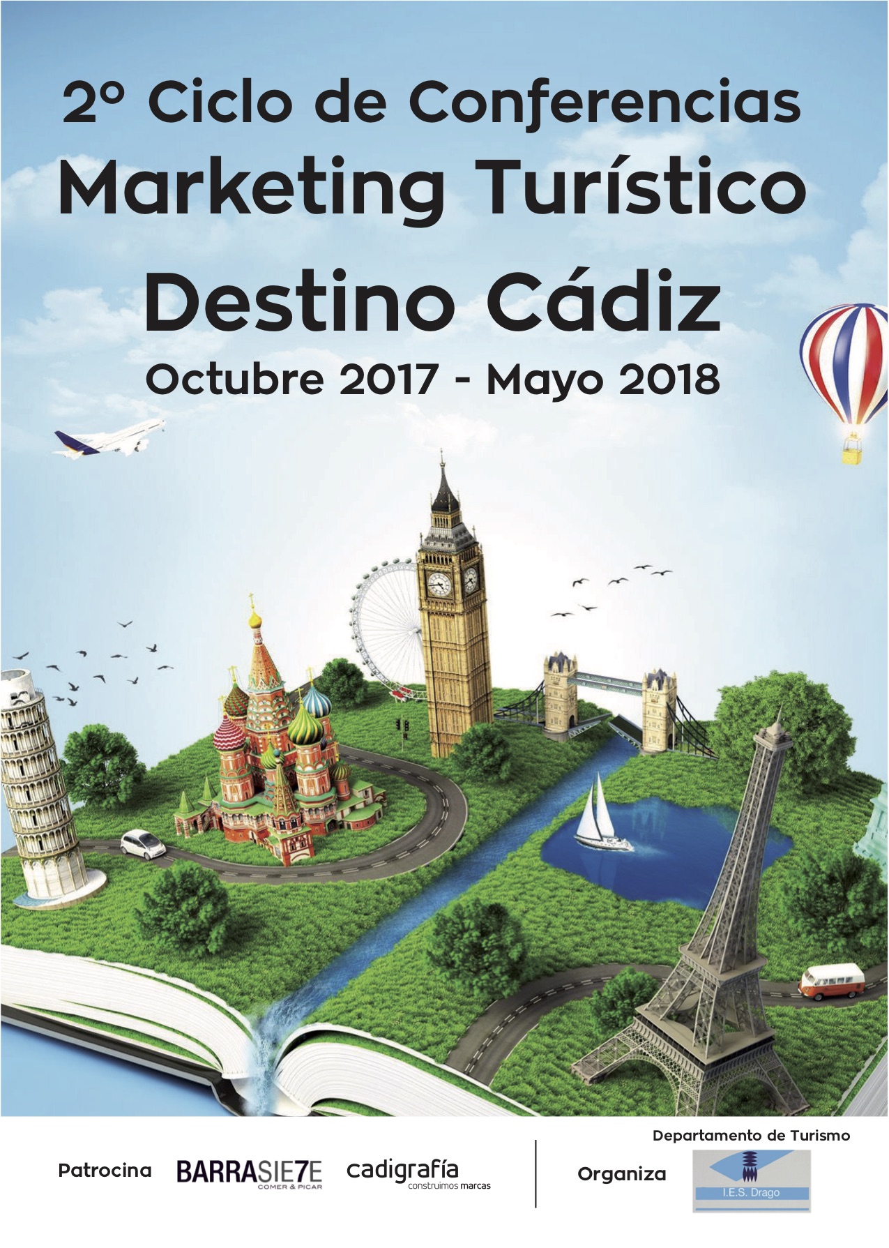Cartel Ciclo de Conferencias MARKETING TURISTICO. DESTINO CADIZ